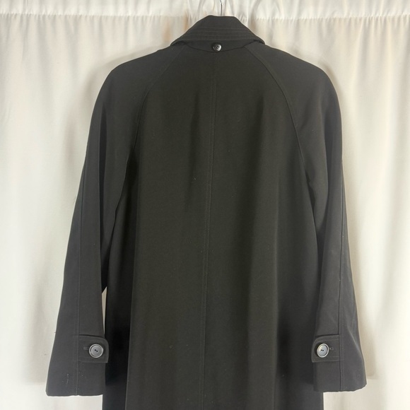 Gallery Womens Long Sleeve Button Front Black Long Trench Coat Jacket Size:4 - Picture 12 of 16
